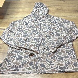 Men’s Local Boy Camouflage L/S T-Shirt Hoodie Size Large